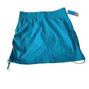 Columbia Womens Active Fit Blue Skort With Pockets & Adjustable Side Cinch